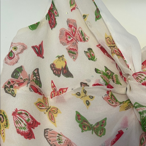 Idlentity by Lord & Taylor Multicolor Butterfly Camisole Y2K 100% Silk Rainbow - Picture 9 of 13